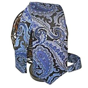 SEAN JOHN Silk Tie  Paisley Blue Necktie 60 x 3.75 inches